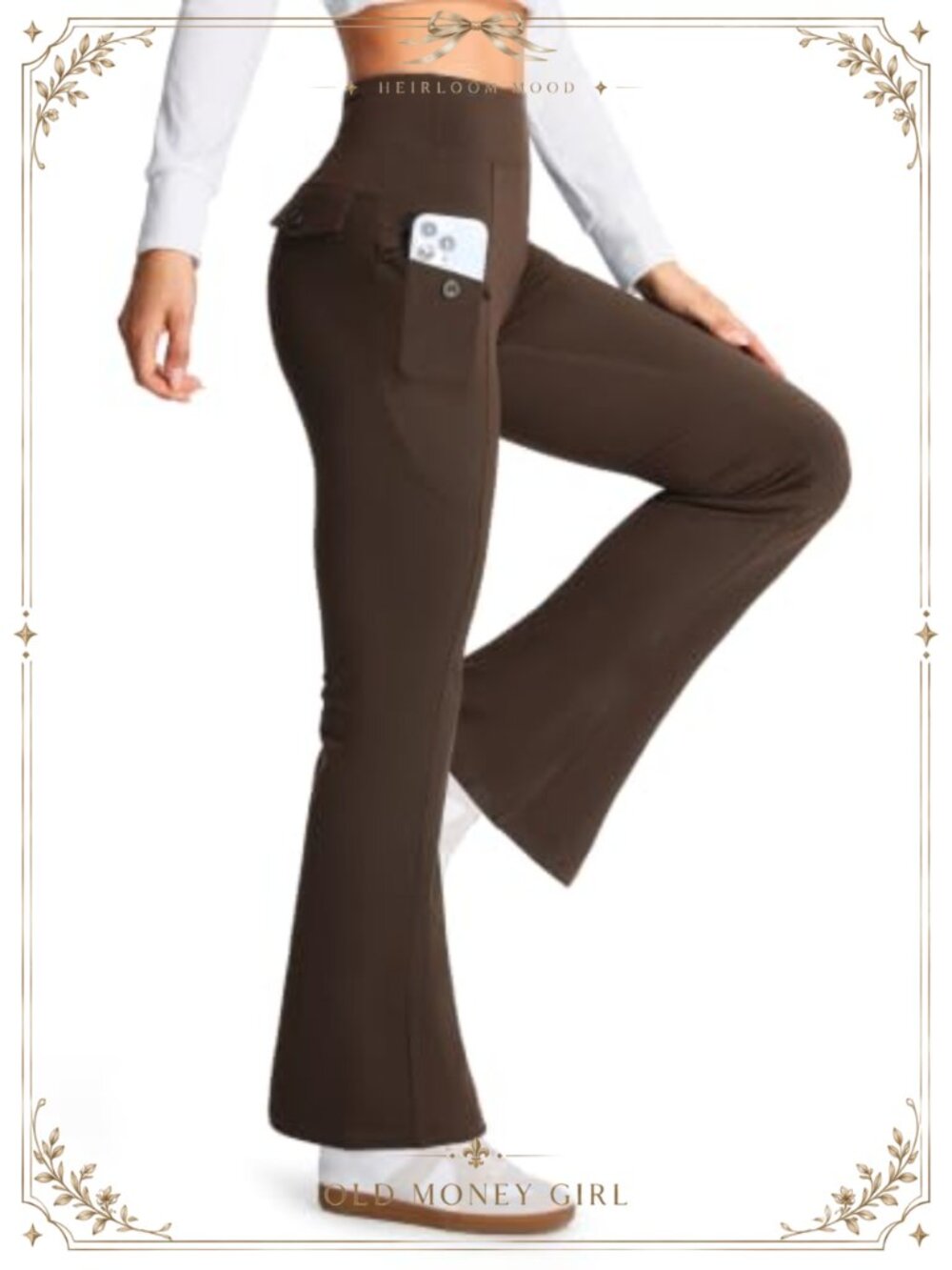 Fleece Lined Flare Leggings High Waist Thermal Bootcut Yoga Pants
